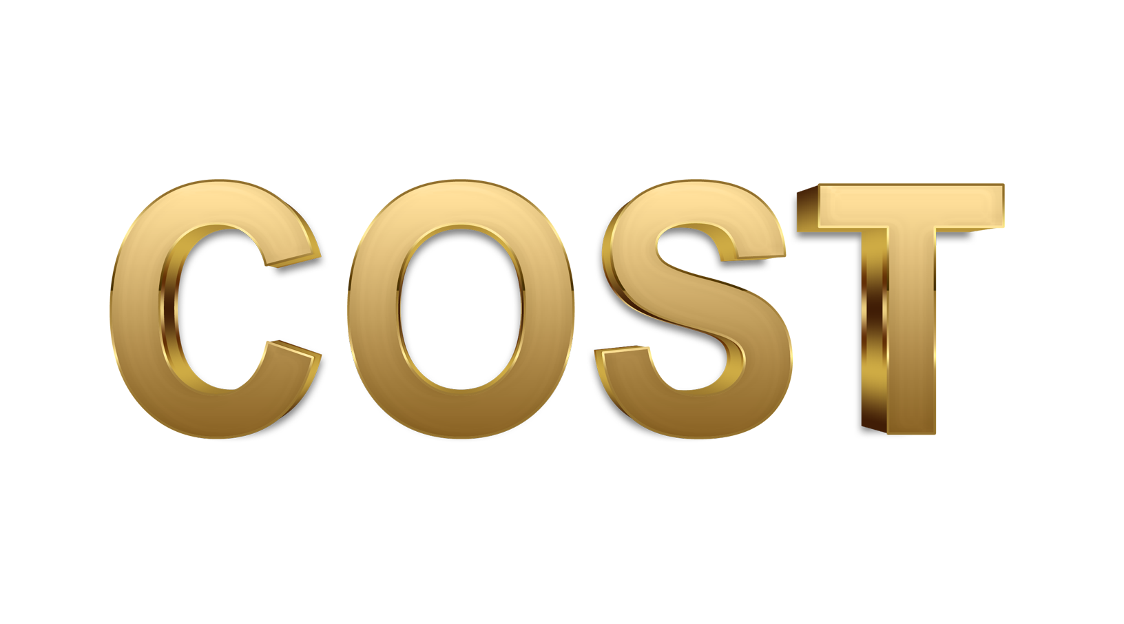 Cost word png, Cost png, word Cost gold text typography PNG images Cost png transparent background